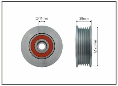 Spriegotājrullītis, Ķīļrievu siksna CAFFARO 500209 1