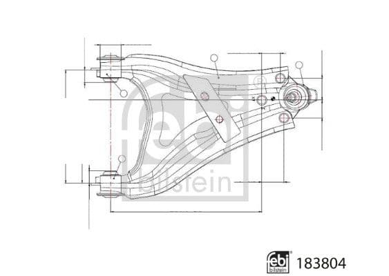 Neatkarīgās balstiekārtas svira, Riteņa piekare FEBI BILSTEIN 183804 1