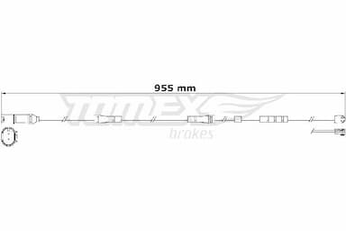 Indikators, Bremžu uzliku nodilums TOMEX Brakes TX 31-22 1