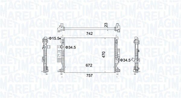 Radiators, Motora dzesēšanas sistēma MAGNETI MARELLI 350213155300 1