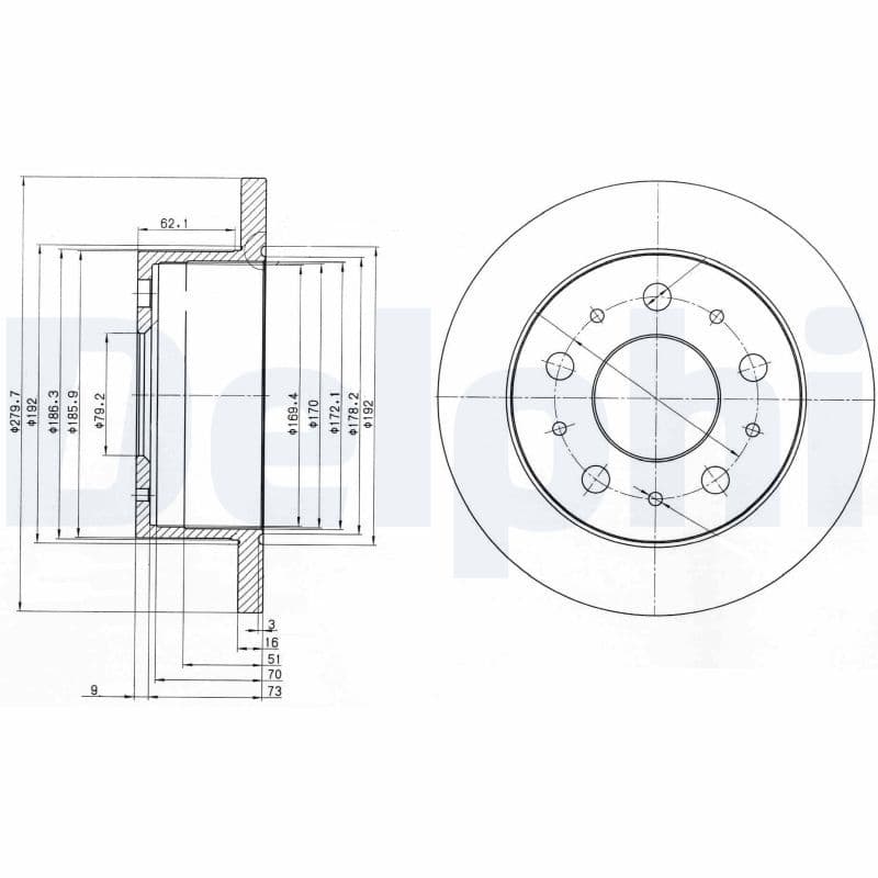 Bremžu diski DELPHI BG3923 1