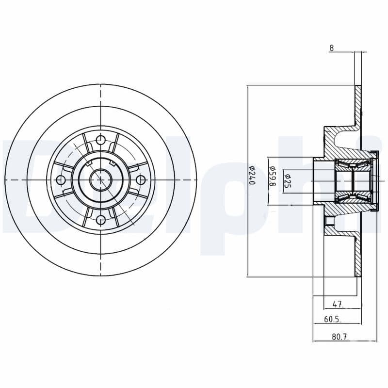 Bremžu diski DELPHI BG9028RS 1