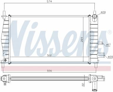 Radiators, Motora dzesēšanas sistēma NISSENS 62085A 5