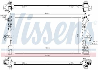 Radiators, Motora dzesēšanas sistēma NISSENS 606171 5