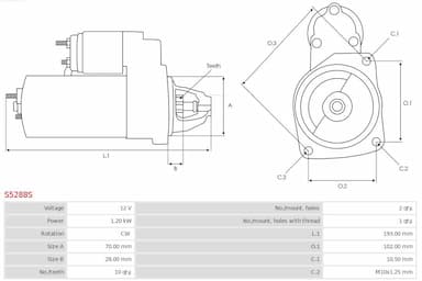 Starteris AS-PL S5288S 5