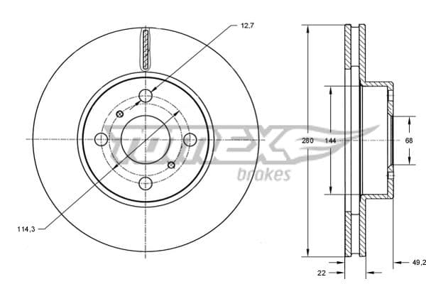 Bremžu diski TOMEX Brakes TX 70-72 1