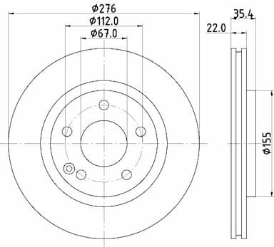 Bremžu diski HELLA 8DD 355 127-491 4