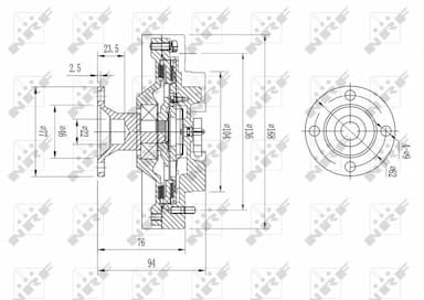 Sajūgs, Radiatora ventilators NRF 49579 5