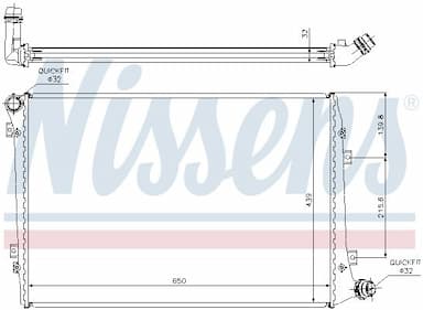 Radiators, Motora dzesēšanas sistēma NISSENS 65291A 2