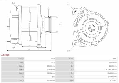 Ģenerators AS-PL A6496S 5