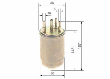 Degvielas filtrs BOSCH F 026 402 244 5