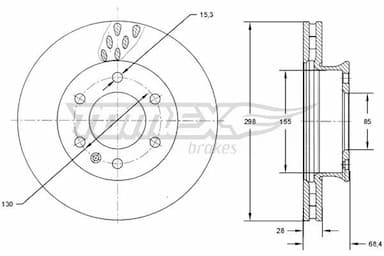 Bremžu diski TOMEX Brakes TX 71-19 1