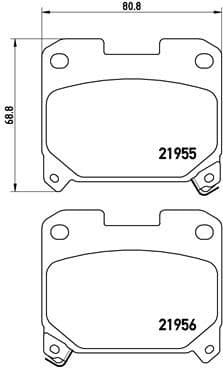 Bremžu uzliku kompl., Disku bremzes BREMBO P 83 091 1