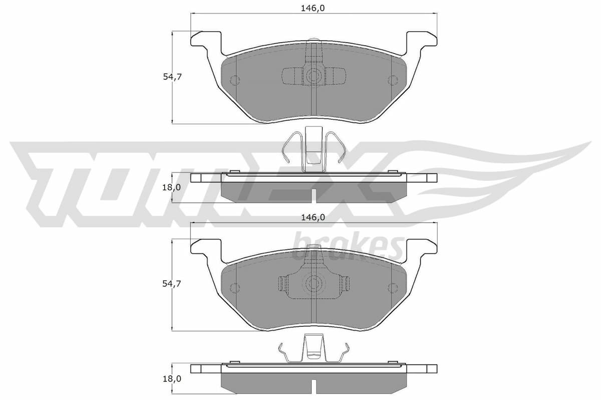 Bremžu uzliku kompl., Disku bremzes TOMEX Brakes TX 18-95 1