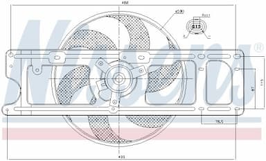 Ventilators, Motora dzesēšanas sistēma NISSENS 85253 6