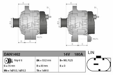 Ģenerators DENSO DAN1462 3