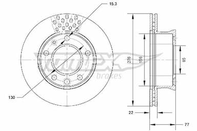 Bremžu diski TOMEX Brakes TX 70-07 1