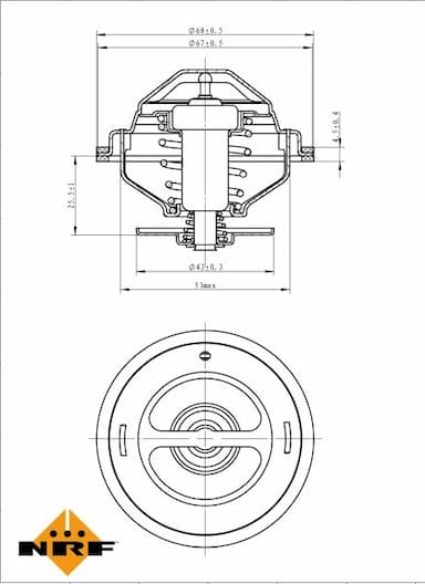 Termostats, Dzesēšanas šķidrums NRF 725194 5