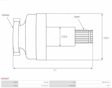 Zobrats, Starteris AS-PL SD5037 2