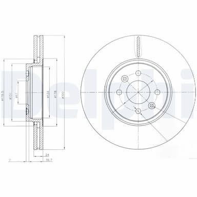 Bremžu diski DELPHI BG3929 1