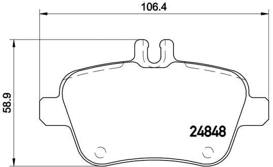 Bremžu uzliku kompl., Disku bremzes BREMBO P 50 091 1