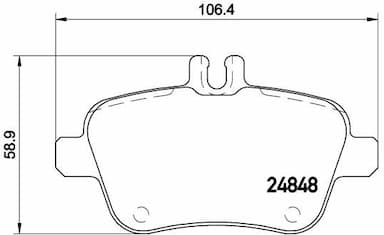 Bremžu uzliku kompl., Disku bremzes BREMBO P 50 091 1