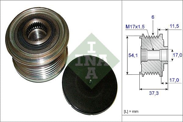 Ģeneratora brīvgaitas mehānisms INA 535 0149 10 1