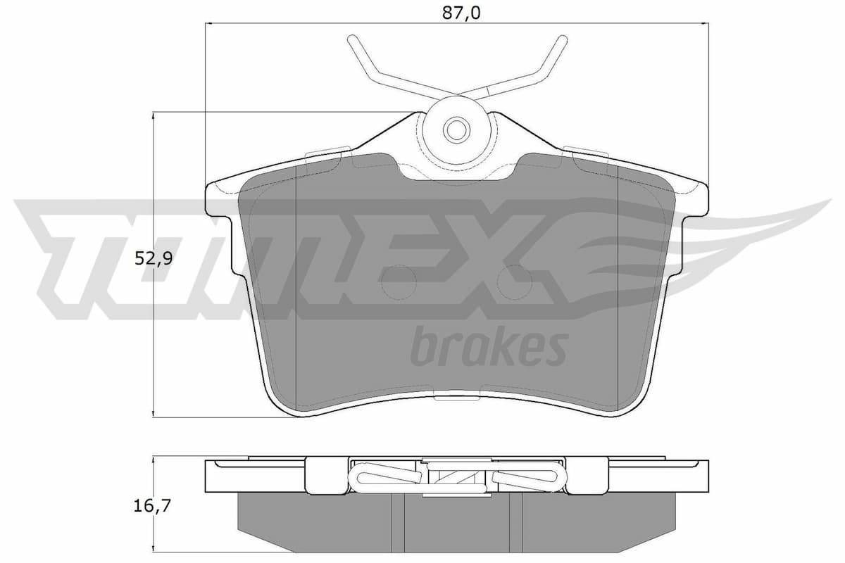 Bremžu uzliku kompl., Disku bremzes TOMEX Brakes TX 16-26 1