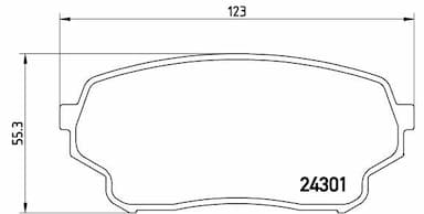 Bremžu uzliku kompl., Disku bremzes BREMBO P 79 019 1