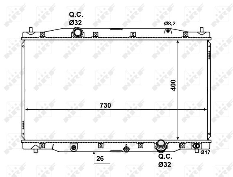 Radiators, Motora dzesēšanas sistēma NRF 58457 1