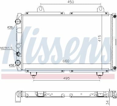 Radiators, Motora dzesēšanas sistēma NISSENS 63558 6