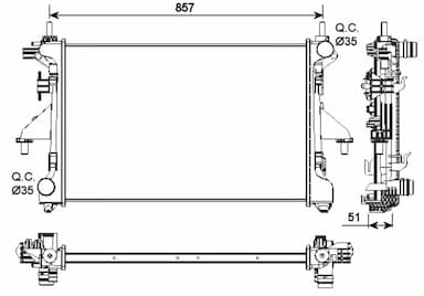 Radiators, Motora dzesēšanas sistēma NRF 54203 5