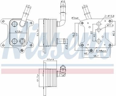 Eļļas radiators, Motoreļļa NISSENS 91425 4