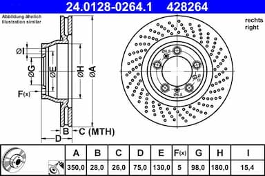 Bremžu diski ATE 24.0128-0264.1 1