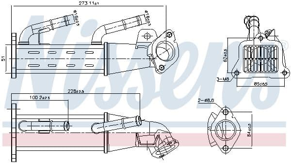 Radiators, Izplūdes gāzu recirkulācija NISSENS 989404 1