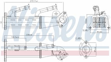 Radiators, Izplūdes gāzu recirkulācija NISSENS 989404 1