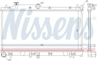 Radiators, Motora dzesēšanas sistēma NISSENS 67723 2