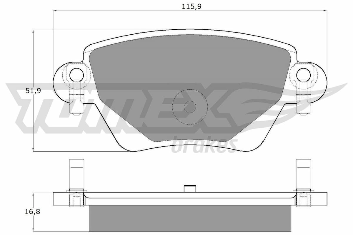 Bremžu uzliku kompl., Disku bremzes TOMEX Brakes TX 12-59 1