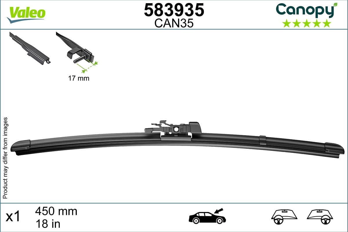 Stikla tīrītāja slotiņa VALEO 583935 1