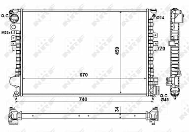 Radiators, Motora dzesēšanas sistēma NRF 58993 2