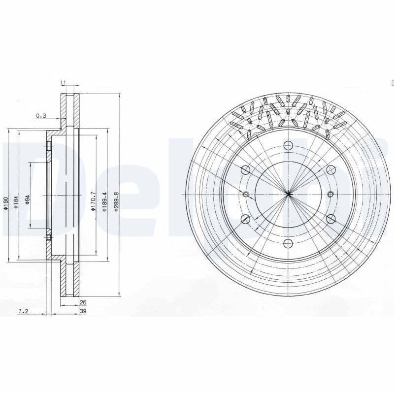 Bremžu diski DELPHI BG3812 1