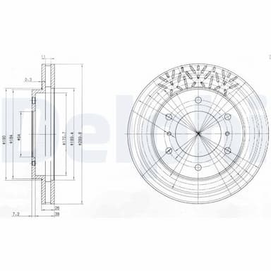 Bremžu diski DELPHI BG3812 1