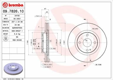 Bremžu diski BREMBO 09.7826.10 1