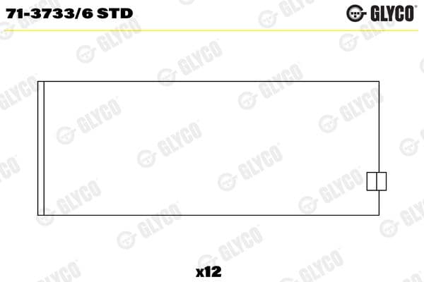 Klaņa gultnis GLYCO 71-3733/6 STD 1