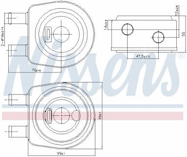 Eļļas radiators, Motoreļļa NISSENS 90850 5