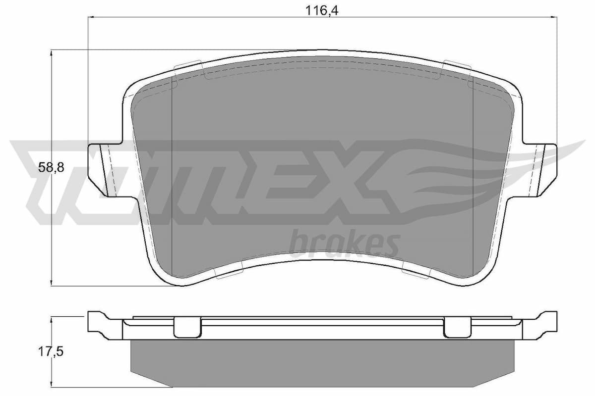 Bremžu uzliku kompl., Disku bremzes TOMEX Brakes TX 15-81 1