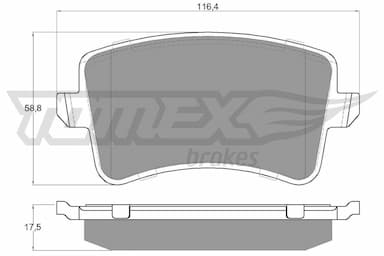 Bremžu uzliku kompl., Disku bremzes TOMEX Brakes TX 15-81 1