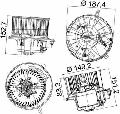 Salona ventilators MAHLE AB 149 000P 2