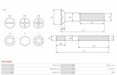 Remkomplekts, Ģenerators AS-PL SRS3060S 2