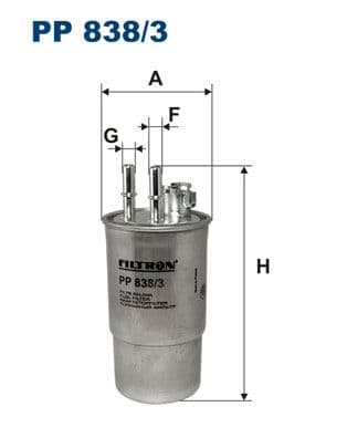 Degvielas filtrs FILTRON PP 838/3 1